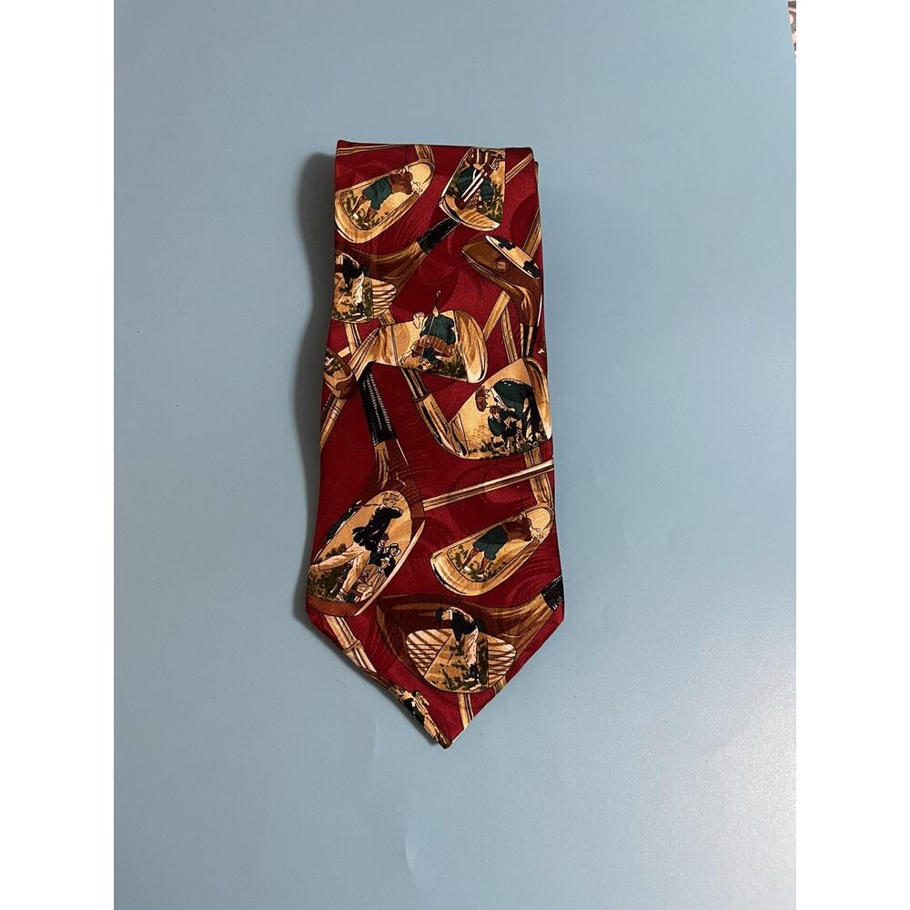 Zianetti Italian Silk Golf Tie Red